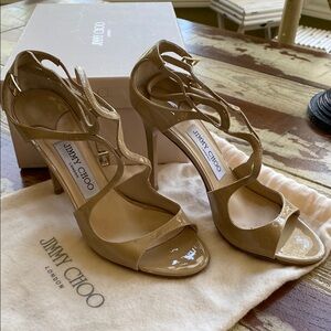 Jimmy Choo Beige Strappy Heels